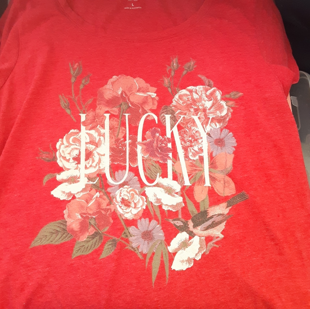 Lucky Brand floral tee,  L
